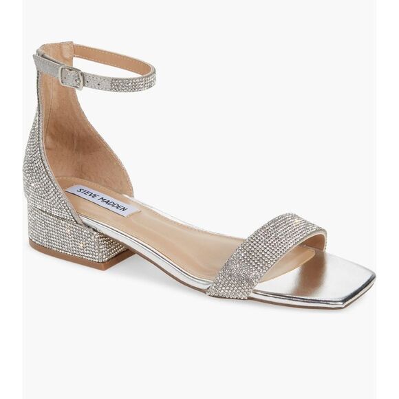 Steve Madden Impulsee Rhinestone Ankle Strap Sandal New - Picture 1 of 6